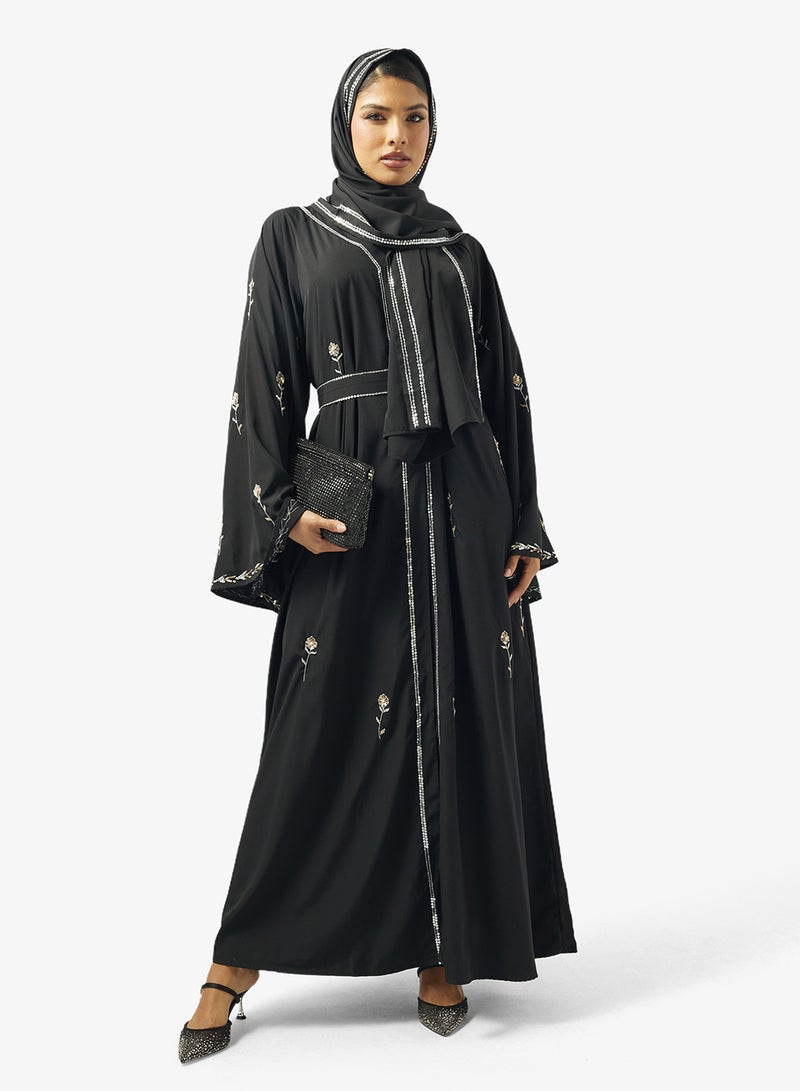 Khizana Embroidered Abaya With Sheila - Image 1